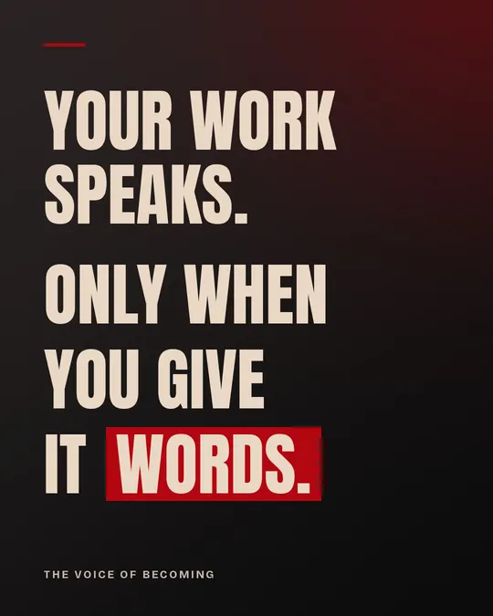 Quote card from The Voice of Becoming